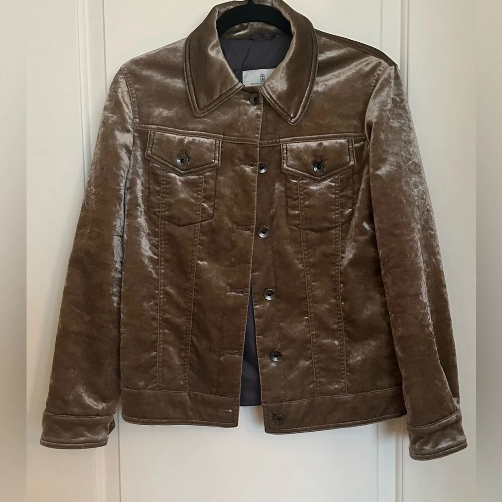 Brunello Cucinelli Womens Velvet Jacket - Picture 3 of 12